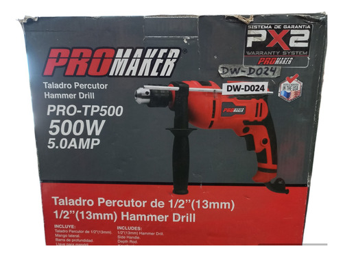 Taladro Percutor 1/2  500w Promaker