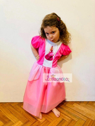 Imagen 2 de 2 de Disfraz Economico Barbie Infantil X 1