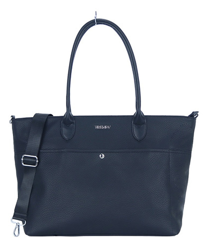 Cartera Mujer Cuero Pu Estilo Tote Elegante Trendy 18952 Color Negro