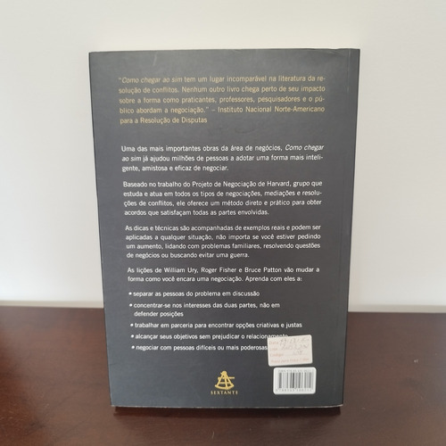 Livro Como Chegar Ao Sim. - Livro Praticamente Novo. - Sem Grifos Ou Rasuras. - Lido Apenas Por Mim! (Usado)