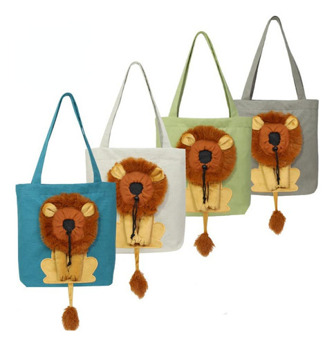 Hh Bolso De Hombro De Lona For Mascotas Con Forma De León