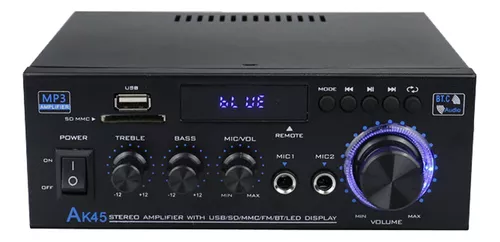Comprar AMPLIFICADOR DE POTENCIA DE Audio AK45 de 12 voltios