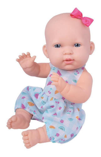 Boneca Bebê Luisa Sem Cabelo Com Chupeta Cotiplás - 2419