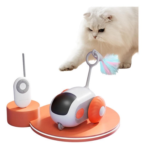 Ratita Auto Inteligente Para Gatos Petgravity C/control Blanco
