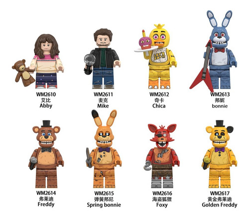 Five Nights At Freddy's 8 Figuras Didácticas 4,5cm
