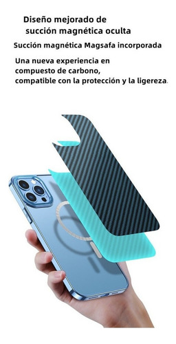 Funda Magnética De Fibra De Carbono For iPhone 12 13 14