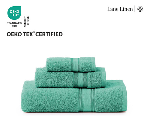 Juego De Toallas De Baño Lane Linen Luxury, 100% Algodón, 18