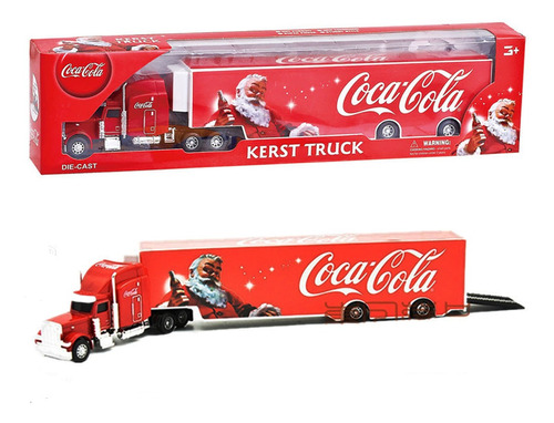Camión Navideño De Coca Cola 1:64 Camión Transportador