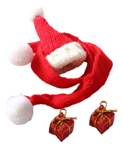 Casa De Muñecas Mini Sombrero Bufanda Árbol Bufanda Roja