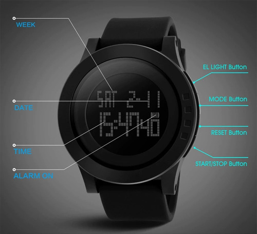 Imagen 5 de 9 de Reloj Sumergible Skmei Deportivo S Shock Moderno Fashion