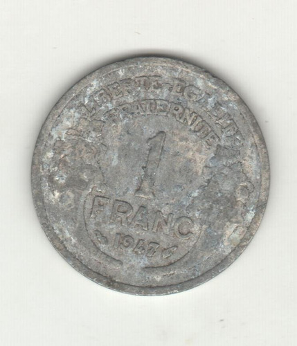 Francia Moneda De 1 Franco Año 1947 Km 885a.1 