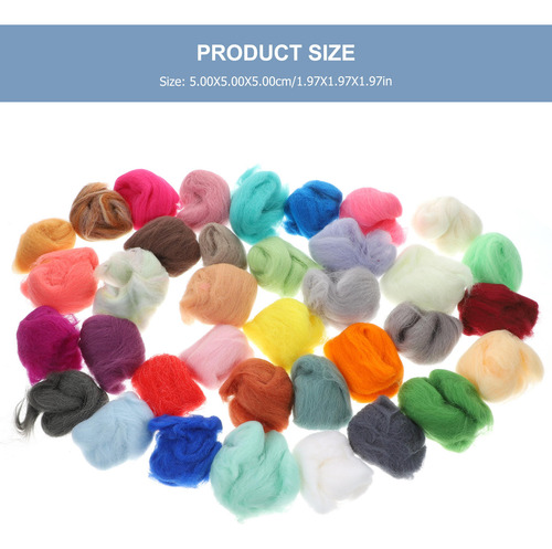 Hilo De Fibra Roving De 36 Colores Para Fieltrar Con Aguja A
