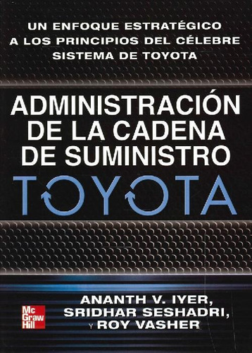 Libro Administración De La Cadena De Suministro Toyota De An