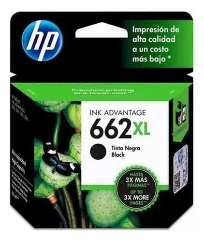 Cartucho Hp 662xl Negro Original