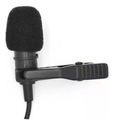 Microfone Lapela Para Pc Desktop Profissional Lavalier Vd-2 Cor Preto