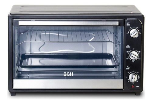 Horno Bgh Eléctrico Negro Mecánico 64 Litros Func Conveccion Negro