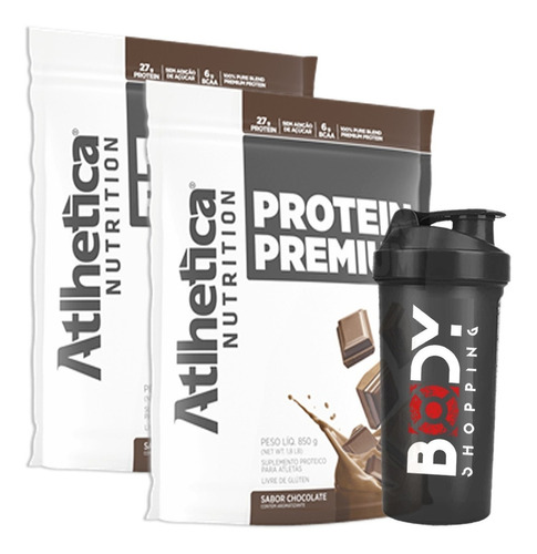 2 Whey Protein Premium 1.8kg + Shaker - Atlhetica Sabor Cookies And Cream