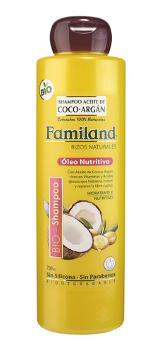Familand  Shampoo Aceite De Coco Argan  750ml