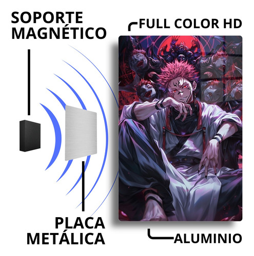 Poster Jujutsu Kaisen Sakuna Curse King Metal +soporte 20x30