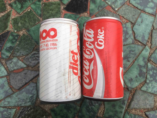 Lote 2 Latas Coca-cola Celebración Centenario Georgia 1986 (Usado)