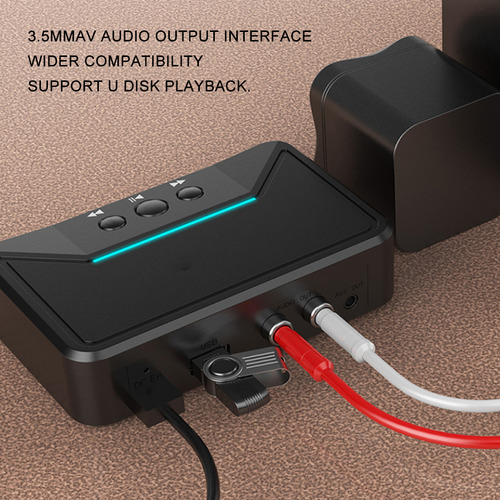 Receptor Bluetooth 5.0 Inalámbrico De 3,5 Mm, Conector Auxil