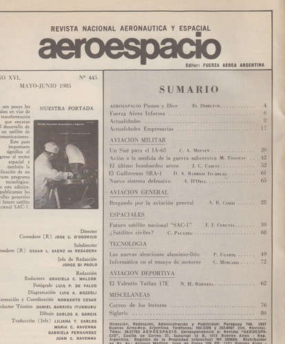 Lote 4 Revistas Aeroespacio Nr 438-445-452-453 (Usado)