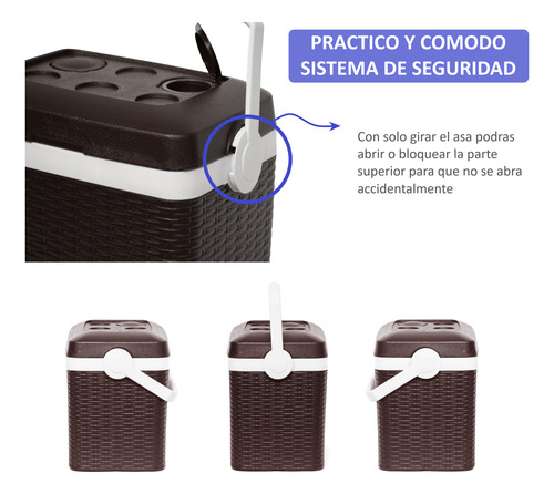 Cooler Nevera Ratan 30 Lt Cava Portatil Para Camping