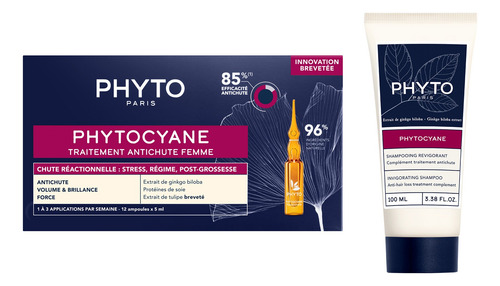 Phyto Set Anticaida Mujer - Ampolletas + Shampoo 100ml