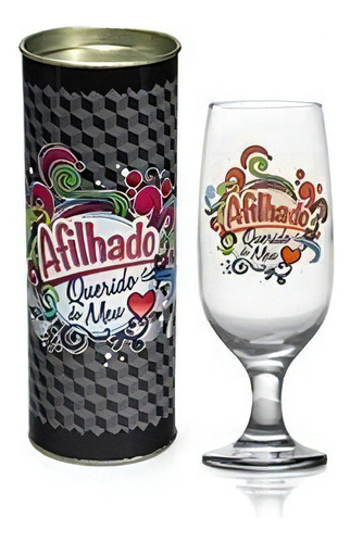 Taça Floripa 300ml Afilhado Do Coração Com Tubete Artebel