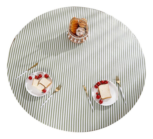 Mantel Redondo Resistente A Las Manchas De Pvc 48 Pulgadas
