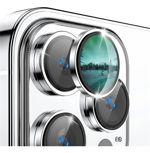 Protector Lente De Camara Metálico Para Iphone Pro / Pro Max Plateado Iphone 14 Pro / 14 Pro Max