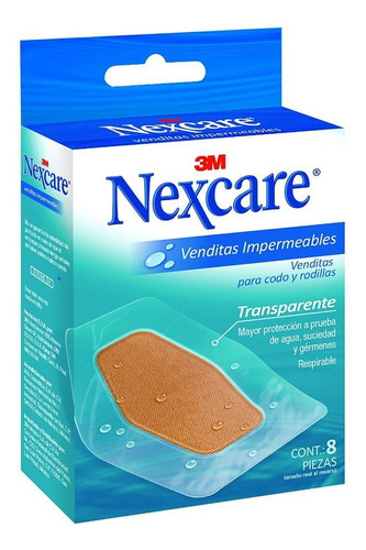 Nexcare Venditas Impermeables Transparentes Para Codo Y