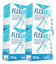 Comprar Kit 4 Colágeno Tipo 2 Flexable Global Suplementos - 60 Caps. Sabor Sem Sabor