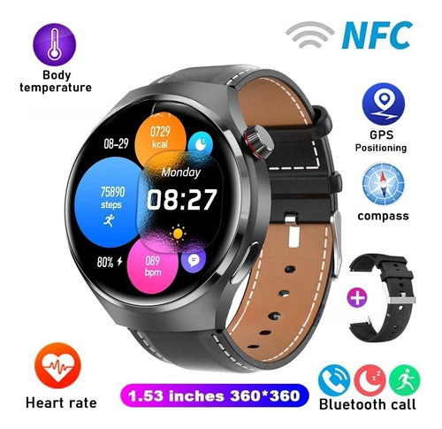 Gt4pro Reloj Inteligente Smartwatch Para Huawei Dos Correas