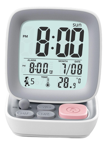 Reloj Despertador Digital Con Pantalla Lcd, Reloj