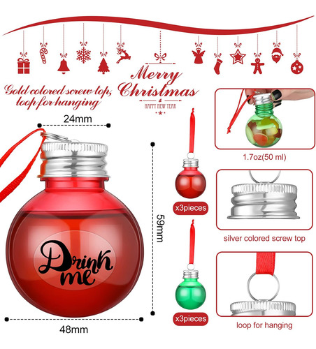 Adornos De Plástico Transparente De Navidad Bolas De Navidad