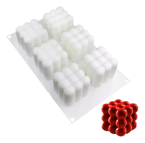 Molde Silicon Rubik Vela Bubble Candles 6 Cavidades