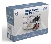 Comprar Ag Box Zapateras Apilables Premium Trasparentes 4 Pack Transparente