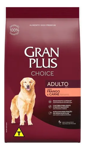 Ração Granplus Choice Frango E Carne Cães Adultos 15kg