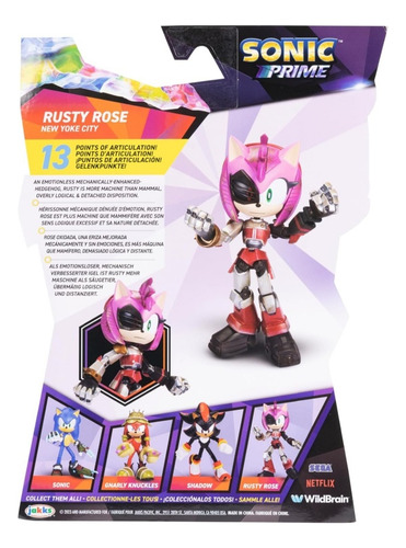 Sonic Prime Figura De 14 Cm Rusty Rose New Yoke City