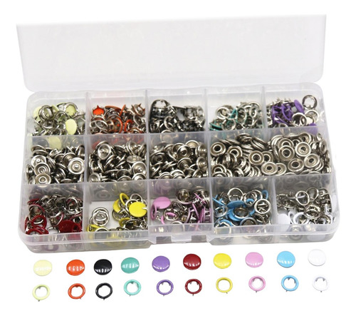Botones De Broches De Metal Broches Huecos 100 Sin Alicates