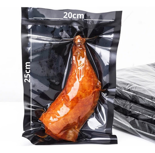 50 Saco Embalagem 20x25 Gofrada Sous Vide Ranhura A Vacuo