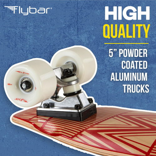 Patineta Flybar Skate Cruiser Boards 24 A 27.5 Pulgadas Color De Las Ruedas Color De Los Rulemanes