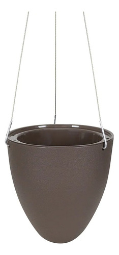 Maceta Colgante Autoirrigable Egg 19 × 21cm Taupe - Vasart