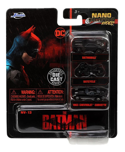 Set X 3 Autos The Batman Nano Hollywood Rides Jada - Dgl