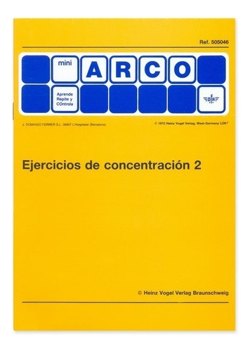 505046 Cuaderno Ejercicios Concentración 2 Arco Eduke