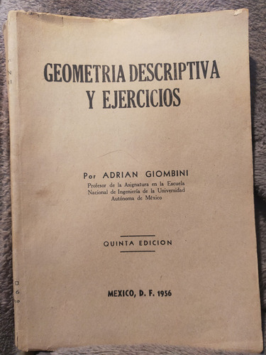 Geometría Descriptiva Y Ejercicios Por Adrián Giombini. 