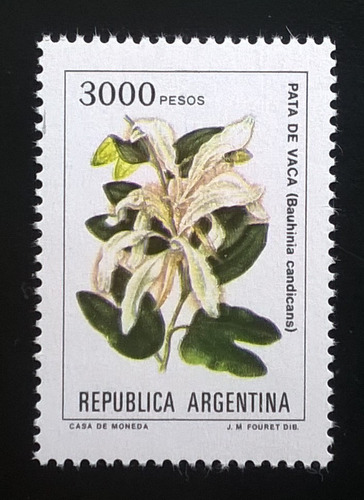 Argentina Flora, Sello Gj 2032 Flor 3000p Fluor Mint L11663