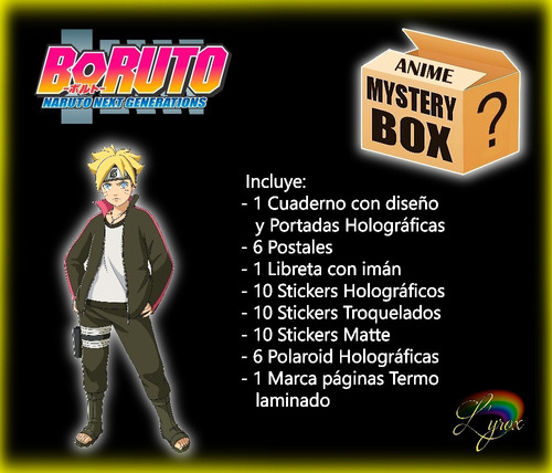 Boruto Mystery Box Holografica Cuaderno Anime - Naruto