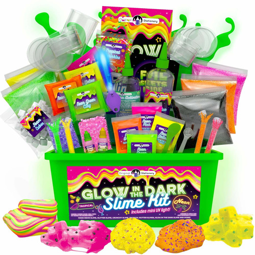 Kit De Slime  De Papelería Original Que Brilla En La Os Ksl